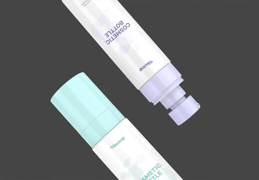 Spray Cosmetic Bottle Mockup