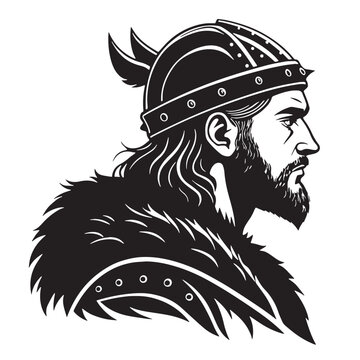 Black beowulf Silhouette Vector, High Quality Illustration on White Background