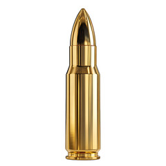 a golden bullet on transparent background PNG