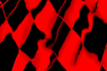 Abstract Red and Black Checkered Pattern
