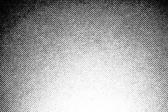 Faded diagonal halftone gradient with a rough, grunge texture and visible ink imperfections on a transparent background.