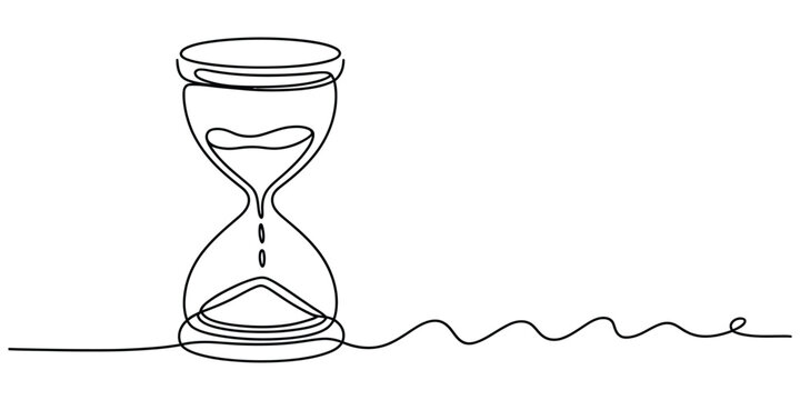 Hourglass drawn with a single continuous line