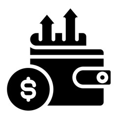 Expense icon glyph style vector illustration
