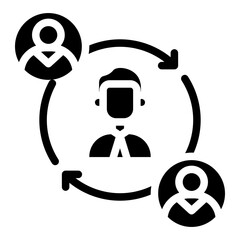 Customers retention  icon glyph style vector illustration