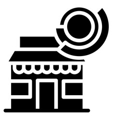 Market share icon glyph style vector illustration