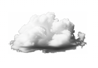 Cumulus cloud isolated on transparent background