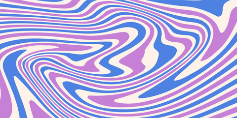 Abstract Trippy Hand Drawn Groovy Pattern Vector Design. fluid background.