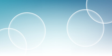 Abstract light blue gradient background and bokeh effect. Blurred water backdrop flour.