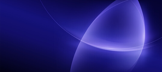 Abstract Blue Wavy Lines With Glowing light Background