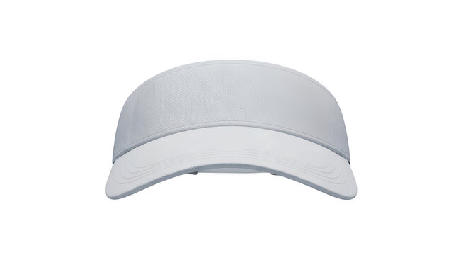 Simple white baseball cap front view isolated clothing headwear accessory fashion apparel illustration