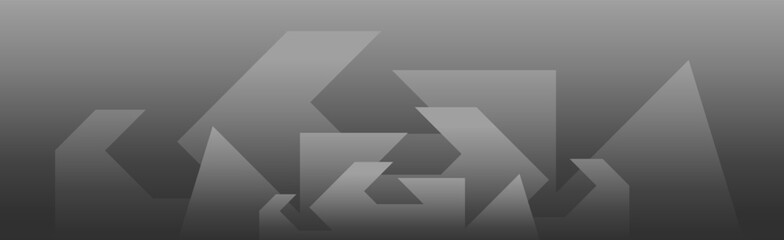Abstract Geometric Shapes Background with Gradient Grey Tones, Layered Angles, and Modern Design