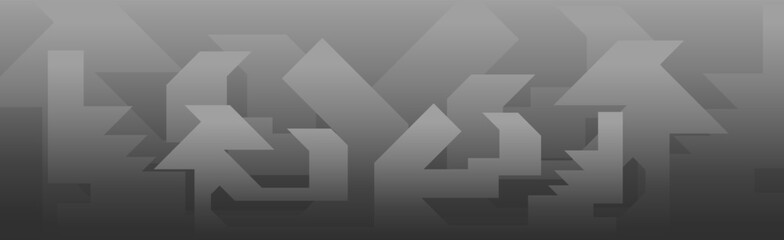 Abstract Geometric Shapes Background with Gradient Grey Tones, Layered Angles, and Modern Design