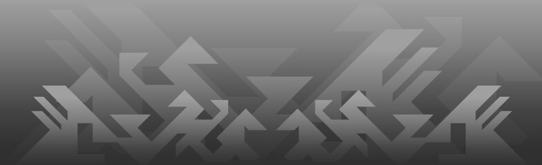 Abstract Geometric Shapes Background with Gradient Grey Tones, Layered Angles, and Modern Design