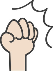 주먹쥐며 힘내라고 응원하는 동작