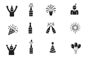 New Year Celebration Icons Bundle