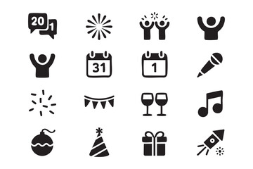 New Year Celebration Icons Bundle