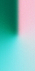 Evoking a sense of calm and wonder with an abstract landscape featuring pastel pink lush green and soft turquoise in a
