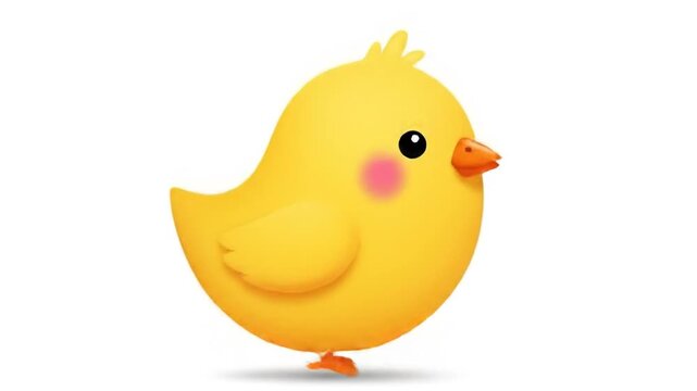 Cartoon chick illustration isolated on white background for various uses