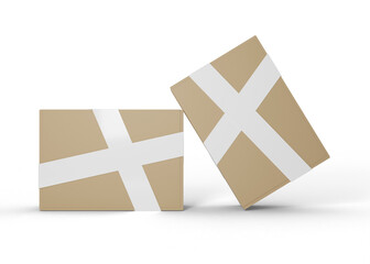 Obraz premium Packaging Box Tape Mockup