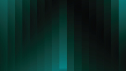 Obraz premium Dark Teal Abstract Background – Vertical Striped Gradient with Soft Green Glow and Black Depth