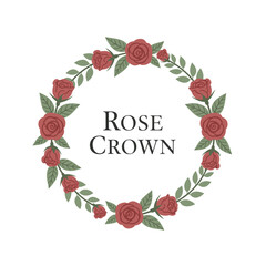 Elegant Rose Wreath Logo Design