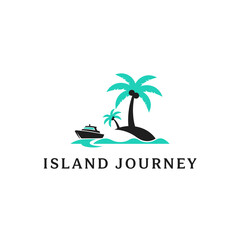 Tropical Island Journey Boat Logo