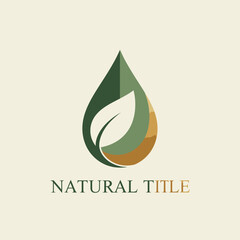 Natural Leaf Drop Organic Oil Logo