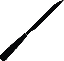 surgery, anatomical dissection, and various arts and crafts, silhouette of sharp knife