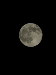 full moon on black background