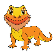 Bearded Dragon Color Vector Illustration