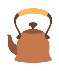 Brown teapot vintage shape kitchenware