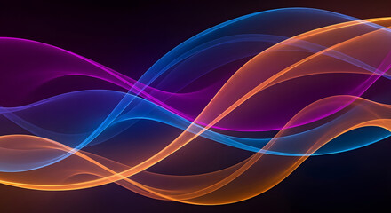 Fototapeta premium Abstract Image Showcasing Vibrant and Energetic Flowing Lines with a Mesmerizing Blend of Colors and Dynamic Energy