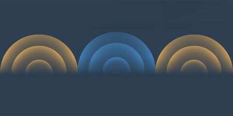Cover simple templates set with vibrant gradient round shapes. Futuristic abstract backgrounds with planet sphere for your graphic design. neon © DANDI