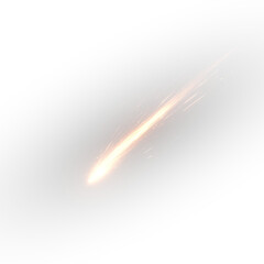 Cosmic astronomy meteor trail glowing in dark stellar background.  © SerMen