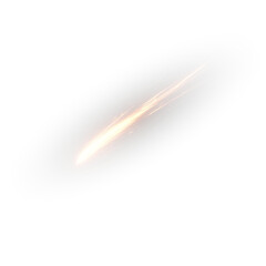 Bright glowing meteor trail through cosmic galaxy night atmosphere.