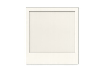 Fototapeta premium Instant camera print with blank white frame, retro film photo mockup template, vintage square photography