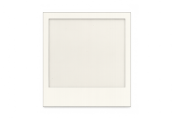 Instant camera print with blank white frame, retro film photo mockup template, vintage square photography