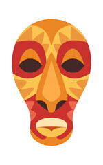 Colorful african mask mythological artifact
