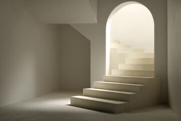 Stunning Architectural Design With Elegant Stairs and Soft Lighting in a Modern Space