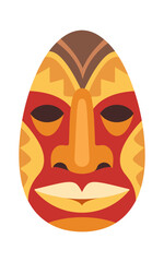 Cartoon tribal mask african culture