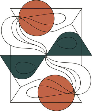 Abstract Geometric Design with Organic Shapes Keywords: abstract, geometric, design, art
