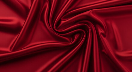 Obraz premium Luxurious Crimson Fabric with Elegant Draping A Captivating Visual Experience of Richness and Sophistication Perfect for Design Projects