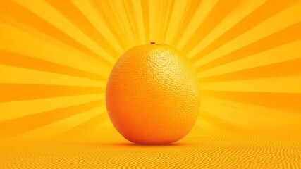 Vibrant orange fruit against a textured bright yellow background - Powered by Adobe