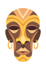 African mask tribal decorative totem