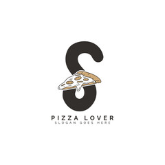 Letter S Pizza Logo Design. Alphabet S Pizza Concept Icon