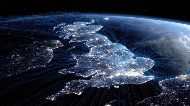 united kingdom global connectivity network earth