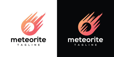 meteor logo design template. meteor logo design icon   © sang