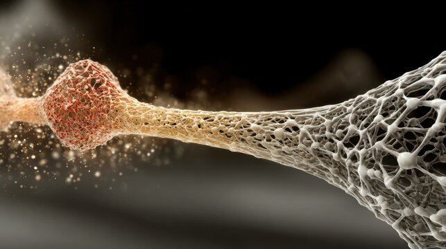 cellular network connection glowing particles - Powered by Adobe