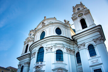 Fototapeta premium Collegiate Church in Salzburg - Austria