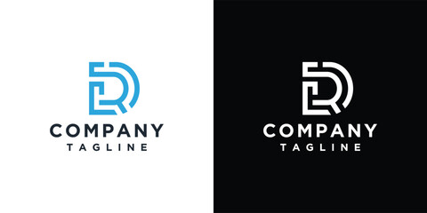monogram letter RDS logo is made with lines, a design for a luxurious, elegant and simple business.